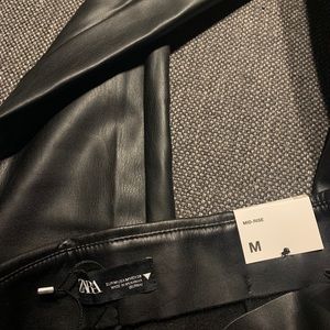 ZARA Faux leather leggings